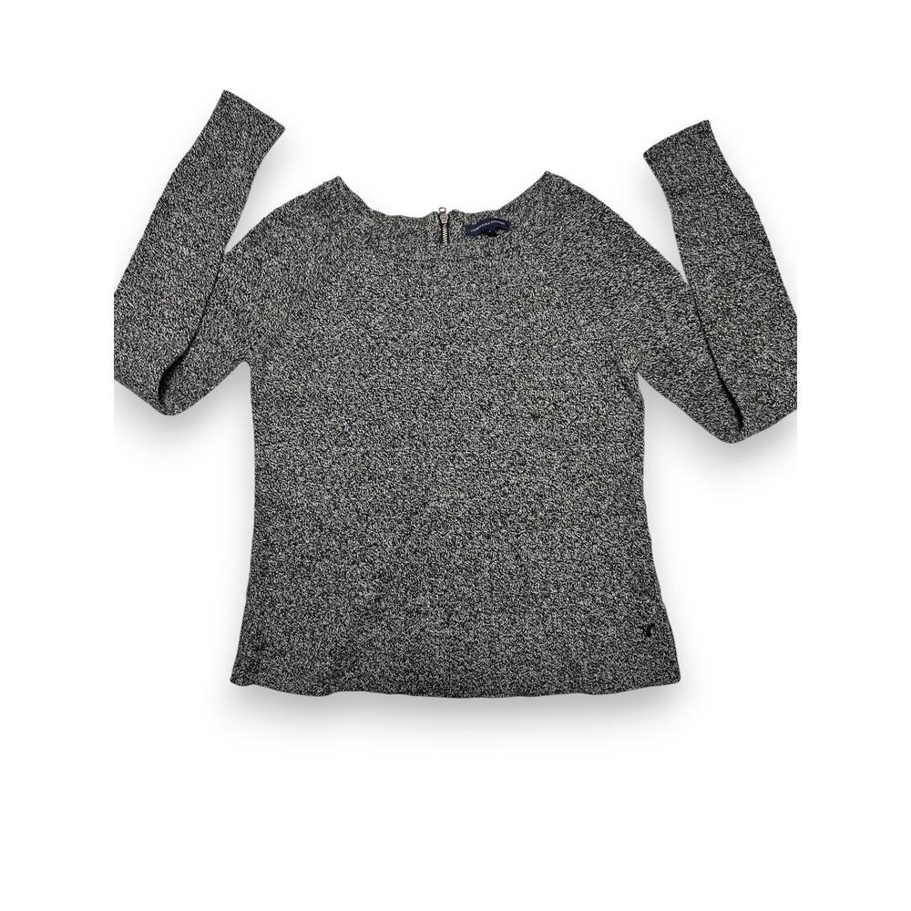 Y2k American Eagle Outfitters Grey Marled Knit Sweater Size Small